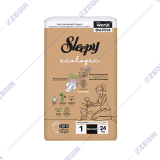 SLEEPY ecologic 1 normal sanitary napkin 20 pcs ekoloski uloski vloski intimna higiena 