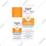 Eucerin 69767 SUN Protection Oil Control Anti Shine Dry Touch Face Sun Gel-Cream Ultra Light SPF 50+, 50ml krem gel ultra lajt za zastita od soncanje protiv sjaj masna koza