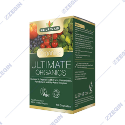 Natures Aid organic ultimate organics 60 capsules / organska super hrana