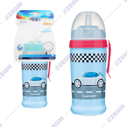 Canpol Babies 56_516 Sport Cup with Non Spill strow with cover, 350 ml, age +12 color blue sise nekapecka casa za bebe dete sport trkacka racing