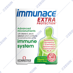 VITABIOTICS Immunace extra protection ekstra zastita imun sistem vitamin d, cink selen, vitamin c