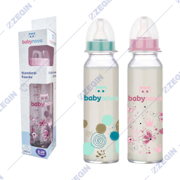 BABY NOVA 43706 standard neck glass bottle 240ml 0-24 months  stakleno sise za bebe