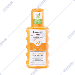 Eucerin 63907 SUN Protection Oil Control Dry Touch Sun Spray Transparent 200ml, SPF 50+ transparenten providen sprej za zastita od soncanje za telo so spf 50