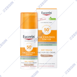 Eucerin 87942 SUN Protection Oil Control Tinted Anti Shine Dry Touch Face Sun Gel-Cream Ultra Light Medium SPF 50+, 50ml nijansiran krem gel ultra lajt za zastita od soncanje protiv sjaj masna koza medium 