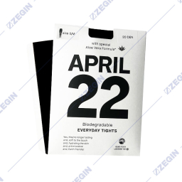 April 22 Biodegradable everyday tights S-M 20 DEN with aloe vera black hulahopki crni  biorazgradlivi