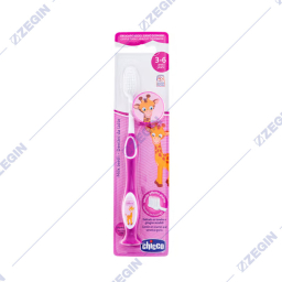 Chicco Toothbrush for milk teeth , Suitable for 3 - 6 years , pink cetka za zabi za deca rozova rozeva violetova
