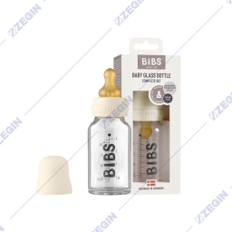 BIBS Baby Glass Bottle Complete 110 ml Ivory No. B0202BCNV Cat no. 5013216 stakleno antikolik sise