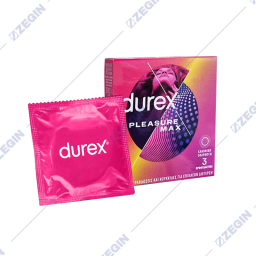 Durex Pleasure Max 3 pcs prezervativi, kondomi, kontracepcija