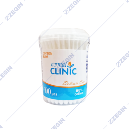Normal Clinic Cotton Buds Delicate Care 100% cotton 100 pcs stapcinja, cepkalki za usi
