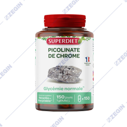 SUPERDIET Picolinate de Chrome glycemine normale 150 capsules hrom pikolinat