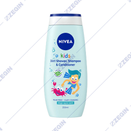 nivea kids 3 in 1 shower & shampoo & conditioner magic apple scent, 250 ml