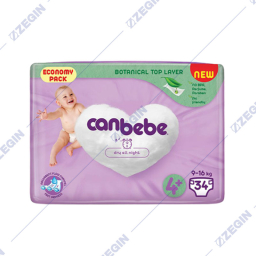 Canbebe 4+, 9-16 kg, 34 pcs peleni za bebinja i deca, diapers