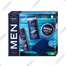 NIVEA Protect & Care Skincare Wash Kit set za mazi so gel za tusiranje, krem, dezodorans i podarok peskir