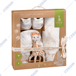 Sophie La Girafe Cozy Baby Gift Set 1291 Podarok-set za novorodence, zirafa igracka glodalka, kapce, corapi, ligavce, kebence