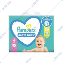Pampers Active Baby 4, 9-14 kg, 76 pcs peleni za bebinja