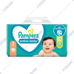 Pampers Active Baby 3, 6-10 kg, 104 pcs  peleni za bebinja
