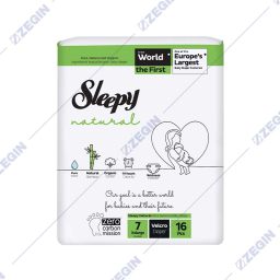 Sleepy Natural Ultra Sensitive Baby Diapers 7 XXL 16 pcs peleni za bebinja