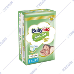 Daipers Babylino Sensitive Cotton Soft 2 mini, 3-6 kg, 50 pcs peleni za bebinja