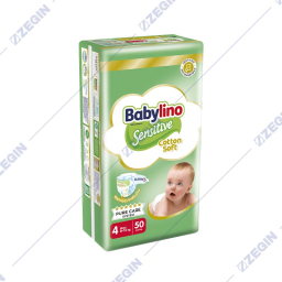 Daipers Babylino Sensitive Cotton Soft 4 maxi, 8-13 kg, 50 pcs peleni za bebinja