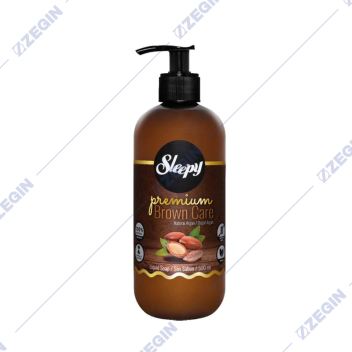 sleepy premium brown care liquid soap 500 ml natural argan tecen sapun za race