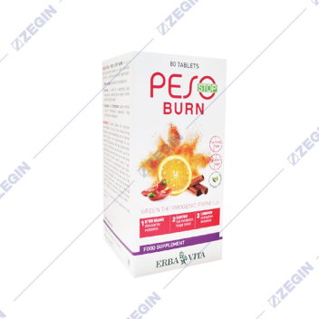 ERBA VITA peso stop burn green thermogenic formula food supplement, PESO STOP BRN