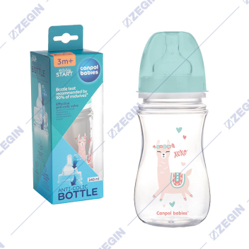 Canpol Babies easy start anti-colic Baby Bottle exotic animals 240 ml 35_221 sise bebe anti kolil