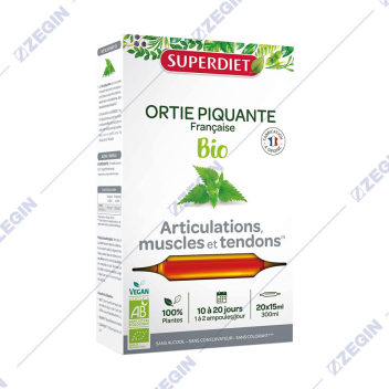 SUPERDIET Ortie Piquante bio Organic French Spicy Nettle ampules kopriva ampuli