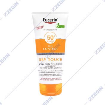 Eucerin 83555 SUN Protection Oil Control Dry Touch Body Sun gel-creme ultraleicht - gel cream ultra light 200ml SPF 50+ ultra lesen gek krem so spf 50 za soncanje za telo
