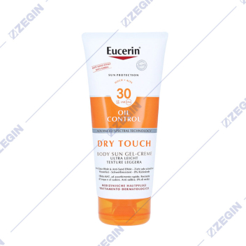 Eucerin 83556 SUN Protection Oil Control Dry Touch Body Sun gel-creme ultraleicht - gel cream ultra light 200ml SPF 30 ultra lesengel krem za telo so spf 30 za soncanje