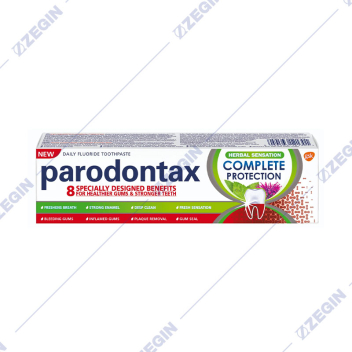 Parodontax daily fluoride toothpaste herbal sensation complete protection 8 specially design benefits pasta za zabi so fluorid 