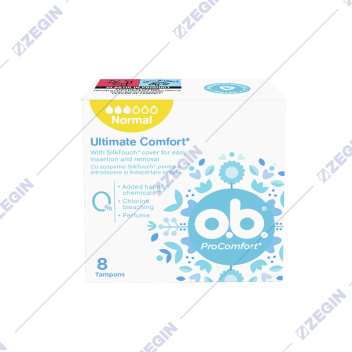 ob procomfort ultimate comfort 8 tampons  normal with silk touch tamponi