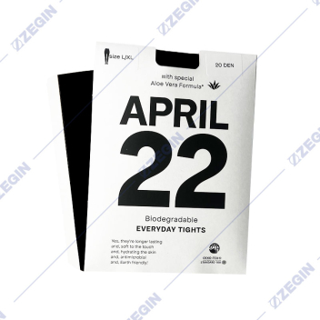 April 22 Biodegradable everyday tights L-XL 20 DEN with aloe vera black hulahopki crni  biorazgradlivi