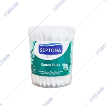 Septona 100 Cotton Buds in Plastic Box cepkalki za usi