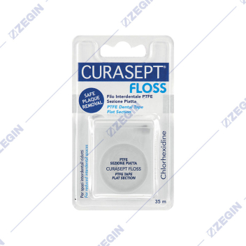 Curasept Dental Floss PTFE Dental Tape Flat Section, chlorhexidine