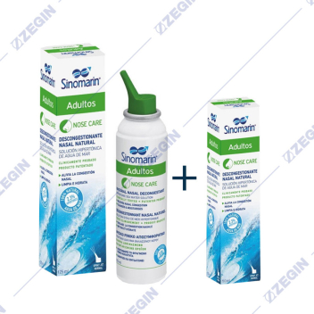 Sinomarn Adults Nose Care Natural Nasal Decongestant Hypertonic Sea Water Solution 125ml+50 ml nazalen sprej za vozrasni