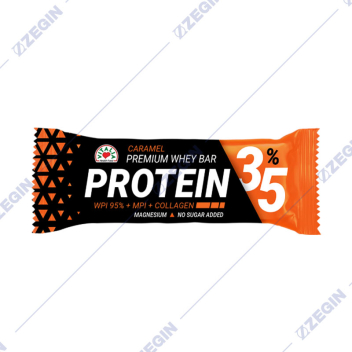 Vitalia Premium Whey Bar Protein 35%, WPI 95%+MPI+Collagen+Magnesium + Caramel proteinski bar so karamela, magnezium, kolagen