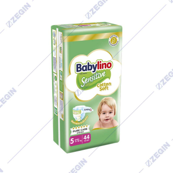 Daipers Babylino Sensitive Cotton Soft 5 junior, 11-16 kg, 44 pcs peleni za bebinja