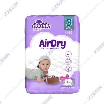 Violeta Double Care pack 3, 66 pcs, 4-9kg, air dry peleni za bebinja