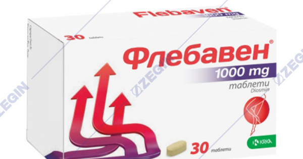 KRKA Флебавен 1000 мг, 30 таблети