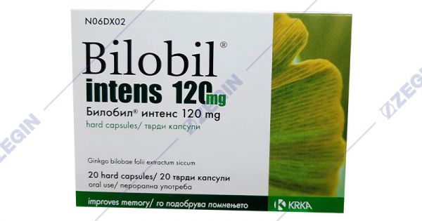 KRKA Билобил интенс 120 мг, 20 капсули