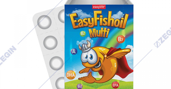 EASYVIT Easyfishoil Мултивит таблети со рибино масло и холин, 30 таблети за  џвакање